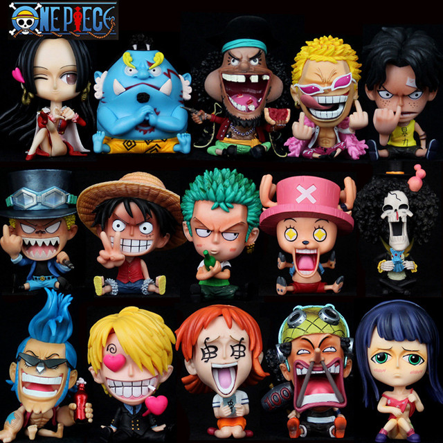 Figuras engraçadas de PVC de Nami Brook, One Piece, Luffy, Zoro, Sanji, OP,  Ás, Robin, Chopper, Usopp, Hancock, Sabo, Doflamingo, OP, 10cm - AliExpress